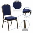 Flash Furniture Hercules Banquet Stacking Chair in Navy Blue