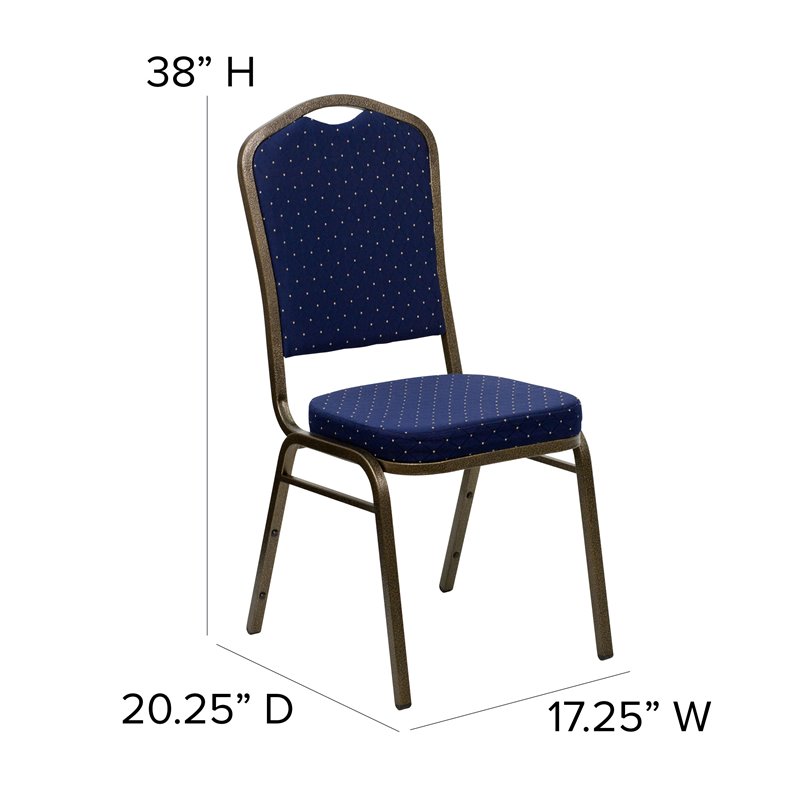 Flash Furniture Hercules Banquet Stacking Chair in Navy Blue