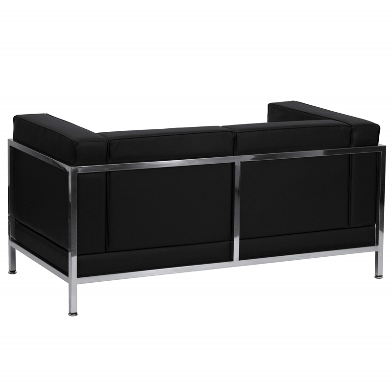 Flash Furniture Hercules Imagination Series Love Seat in Black