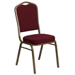 Flash Furniture Hercules Banquet Stacking Chair in Gold and Burgundy