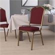 Flash Furniture Hercules Banquet Stacking Chair in Gold and Burgundy