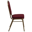 Flash Furniture Hercules Banquet Stacking Chair in Gold and Burgundy