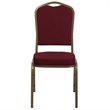 Flash Furniture Hercules Banquet Stacking Chair in Gold and Burgundy