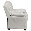 Flash Furniture Storage Arms Vinyl Upholstered Kids Recliner in White