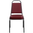 Flash Furniture Hercules Banquet Stacking Chair in Silver and Burgundy
