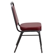 Flash Furniture Hercules Banquet Stacking Chair in Silver and Burgundy