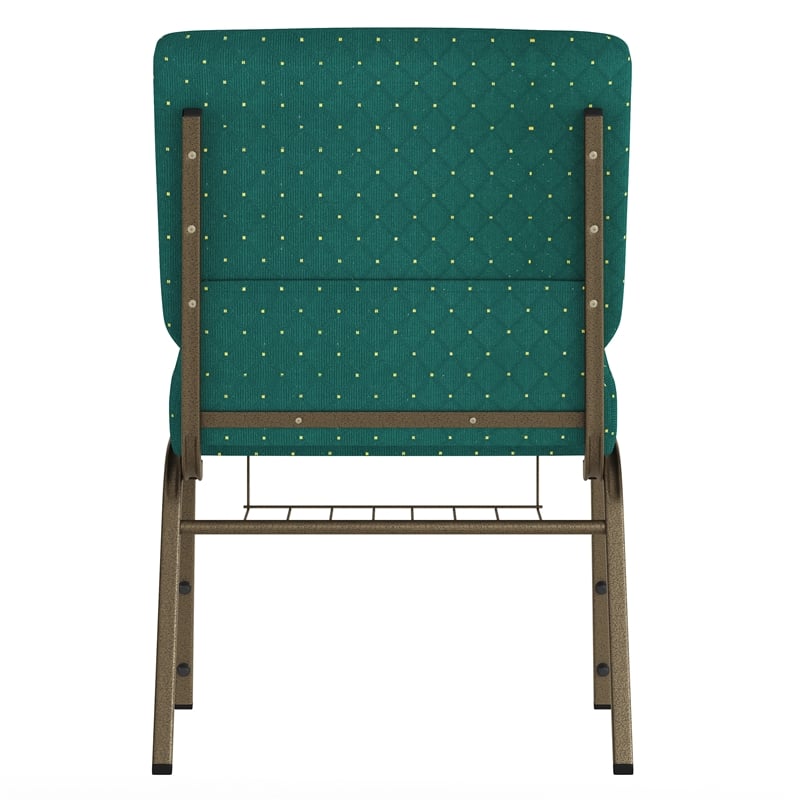 Flash Furniture Hercules Church Stacking Guest Chair in Hunter Green