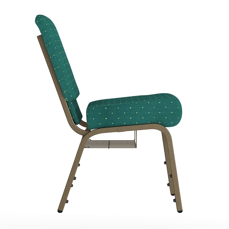 Flash Furniture Hercules Church Stacking Guest Chair in Hunter Green
