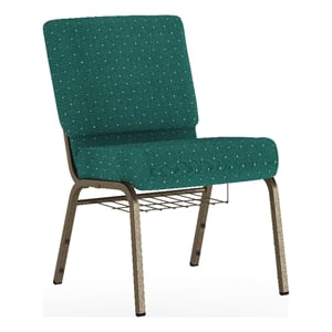 Flash Furniture Hercules Church Stacking Guest Chair in Hunter Green
