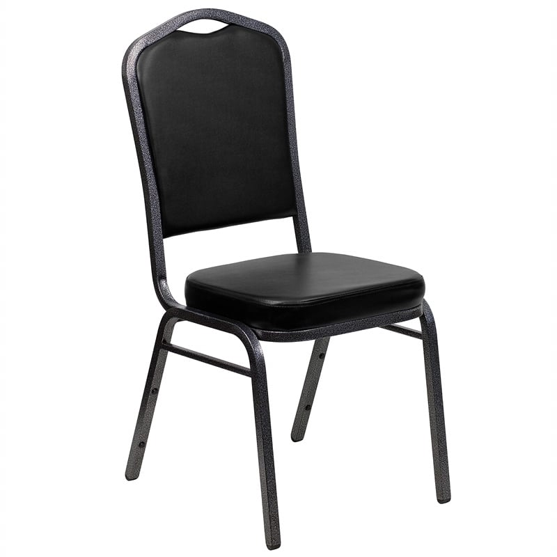 Flash Furniture Hercules Banquet Stacking Chair in Black