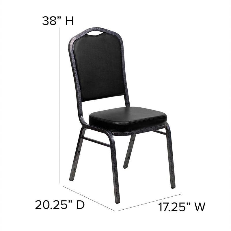 Flash Furniture Hercules Banquet Stacking Chair in Black