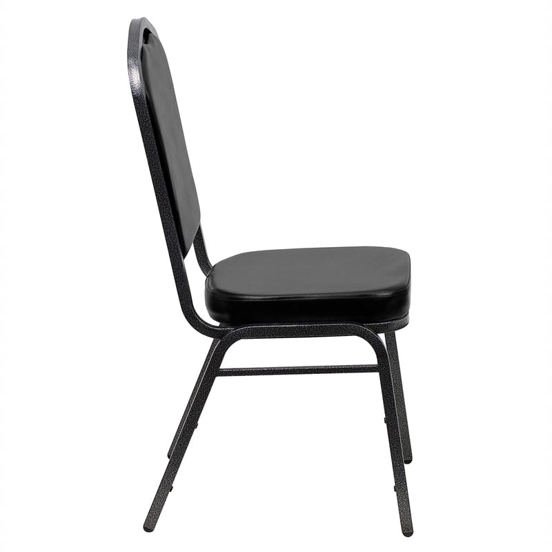 Flash Furniture Hercules Banquet Stacking Chair in Black