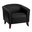 Flash Furniture Hercules Imperial Leather Chair in Black and Cherry