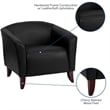 Flash Furniture Hercules Imperial Leather Chair in Black and Cherry