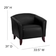 Flash Furniture Hercules Imperial Leather Chair in Black and Cherry
