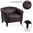 Flash Furniture Hercules Imperial Leather Chair in Brown and Cherry