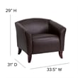 Flash Furniture Hercules Imperial Leather Chair in Brown and Cherry
