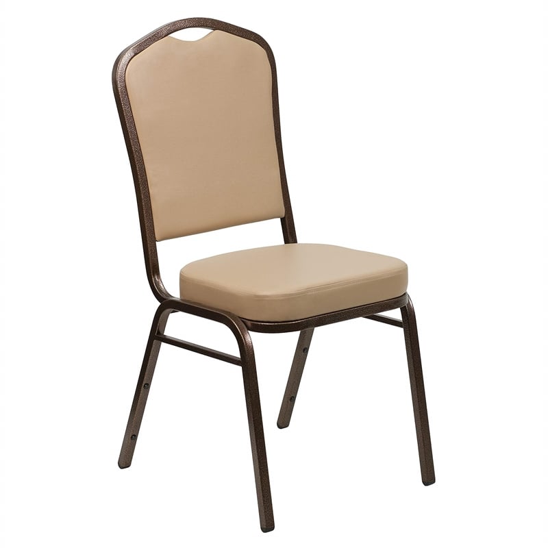 Flash Furniture Hercules Banquet Stacking Chair in Tan
