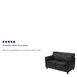 Flash Furniture Hercules Diplomat Leather Loveseat in Black