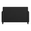 Flash Furniture Hercules Diplomat Leather Loveseat in Black