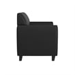 Flash Furniture Hercules Diplomat Leather Loveseat in Black