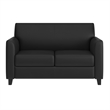 Flash Furniture Hercules Diplomat Leather Loveseat in Black