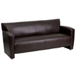 Flash Furniture Hercules Majesty Leather Sofa in Brown