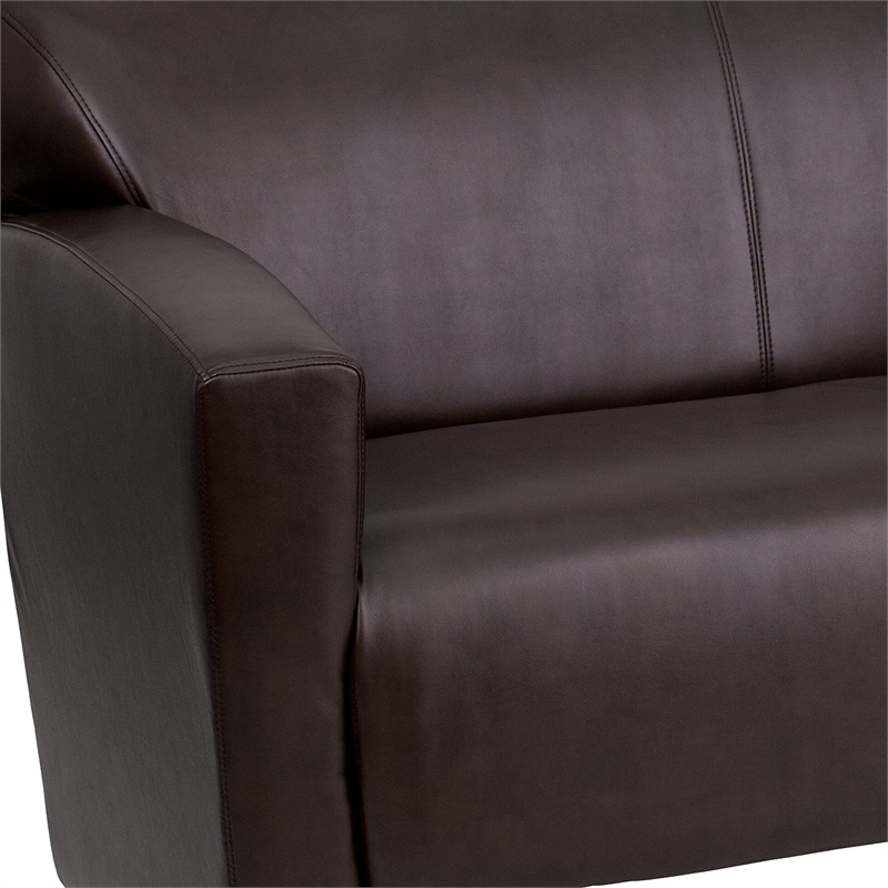 Flash Furniture Hercules Majesty Leather Sofa in Brown