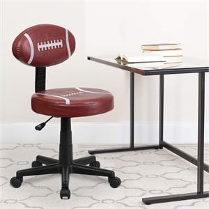 Flash Furniture Football Office Swivel Chair in Brown and Black