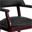 Flash Furniture Leather Conference Guest Chair in Black
