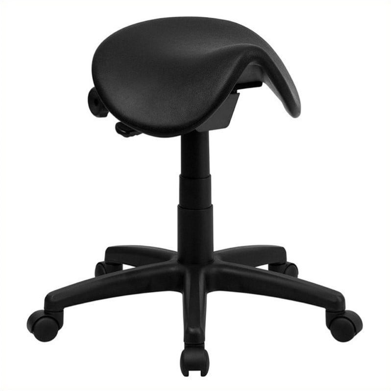 Flash Furniture Backless Saddle Stool in Black   WL 915MG GG