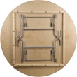 Flash Furniture Round Birchwood Folding Banquet Table in Natural and Silver