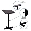 Flash Furniture Adjustable Height Metal Lectern in Mahogany
