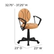 Flash Furniture Basketball Office Swivel Chair in Black and Orange
