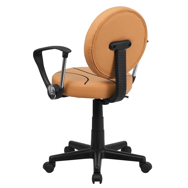 Flash Furniture Basketball Office Swivel Chair in Black and Orange