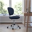 Flash Furniture Mid-Back Mesh Office Swivel Chair in Navy