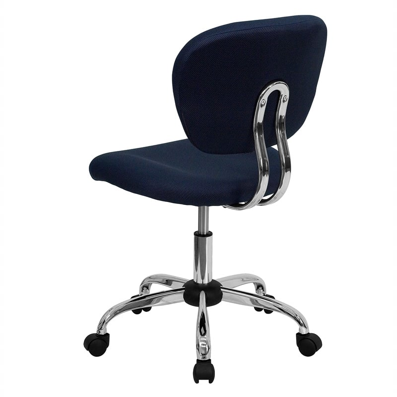 Flash Furniture Mid-Back Mesh Office Swivel Chair in Navy