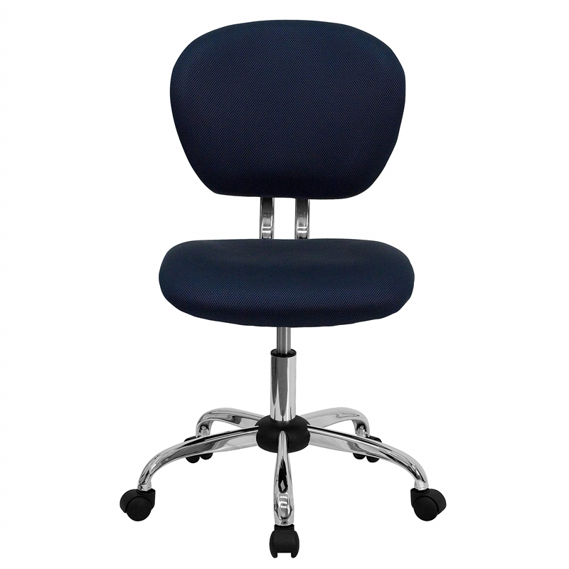 Flash Furniture Mid-Back Mesh Office Swivel Chair in Navy