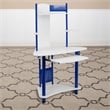 Flash Furniture Corner Computer Desk with Hutch in Blue