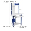 Flash Furniture Corner Computer Desk with Hutch in Blue