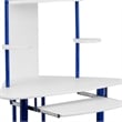 Flash Furniture Corner Computer Desk with Hutch in Blue