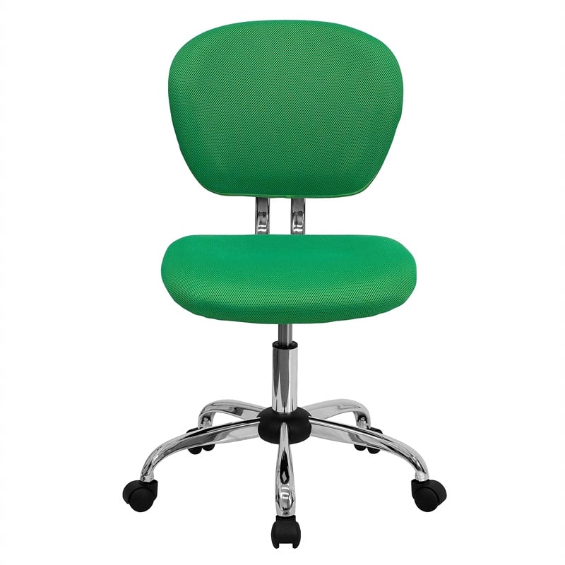 Flash Furniture Mid-Back Mesh Office Swivel Chair in Bright Green