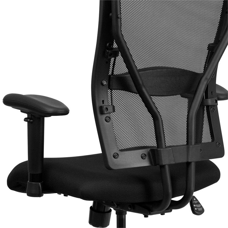 Flash Furniture Hercules Mesh Drafting Chair with Arms in Black