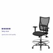 Flash Furniture Hercules Mesh Drafting Chair with Arms in Black