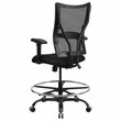 Flash Furniture Hercules Mesh Drafting Chair with Arms in Black