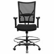 Flash Furniture Hercules Mesh Drafting Chair with Arms in Black