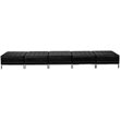 Flash Furniture Black LeatherSoft Backless Five Seat Bench
