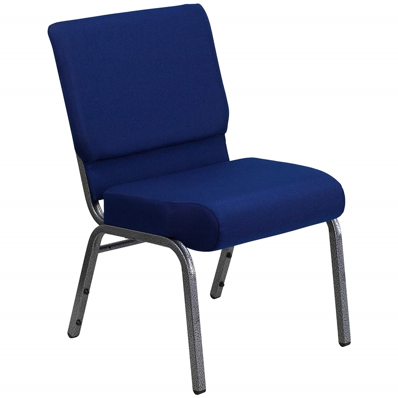 Flash Furniture Hercules Stacking Church Stacking Guest Chair in Navy