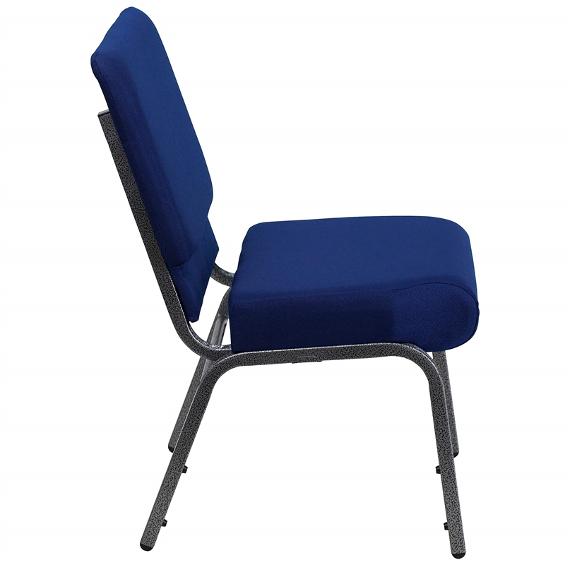 Flash Furniture Hercules Stacking Church Stacking Guest Chair in Navy