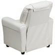 Flash Furniture Vinyl Recliner with Cup Holder and Headrest in White